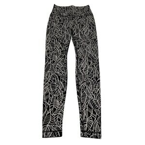 Lululemon Wunder Under Pant‎ Full-On Luxtreme (Roll Down) Sz 4 Pretty Palm Black